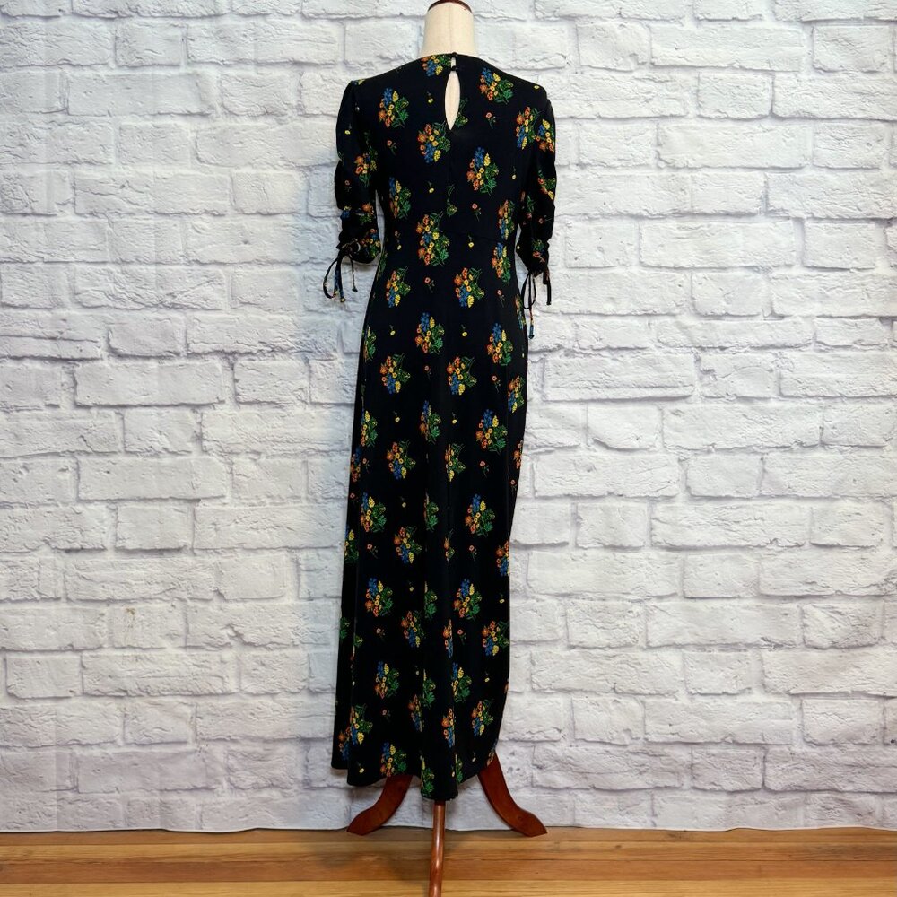 Asos Black Floral Maxi Dress - Picture 2 of 6